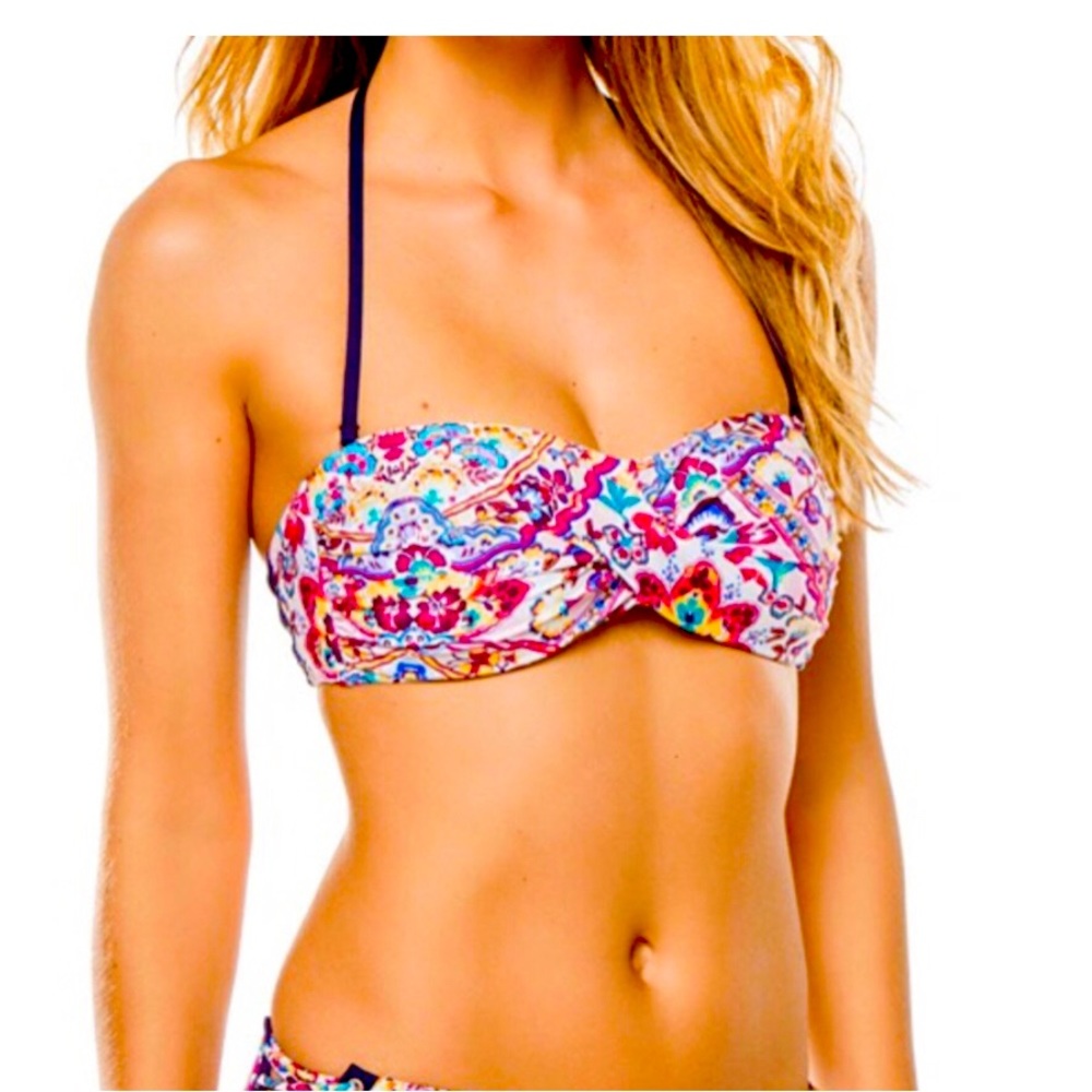 Nanette Lepore $96 Festival Folkloric Bandeau Bikini Top Small S NWT